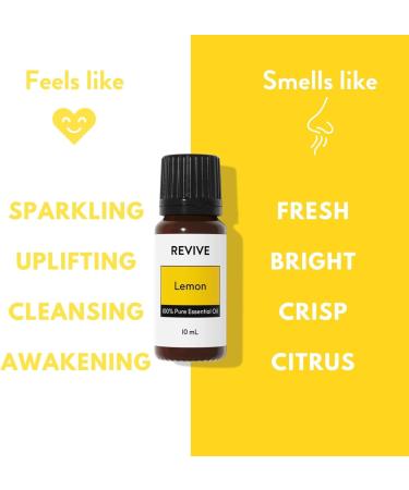 Lemon Essential Oil 30mL by Revive Essential Oils - 100% Pure Therapeutic Grade for Diffuser Humidifier Massage Aromatherapy Skin & Hair Care Lemon 1 Fl Oz (Pack of 1) - Buy Online on GoSupps.com