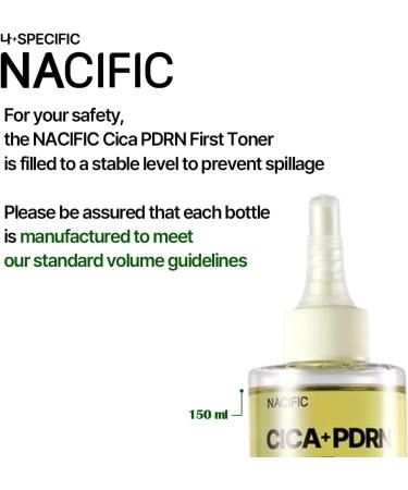 NACIFIC CICA PDRN First Toner 5.07 fl oz 150ml Centella Asiatica & PDRN for Sensitive Skin Cooling Spot Toner Balancing & Soothing Korean Skincare - Buy Online on GoSupps.com