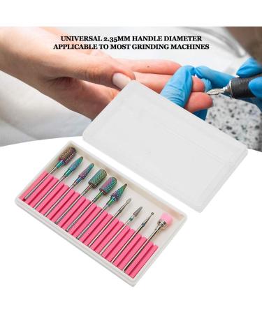 Professional Manicure Drill Set - Stainless Steel Nail Lathe with 10 Art Grinding Heads for Dead Skin & Polishing - Buy Online on GoSupps.com
