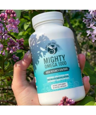 Mighty Omega 1000 Potent Omega 3 Supplement 1000 MG EPA DHA Per Capsule High Dose Omega 3 Fish Oil South Pacific Anchovy Sourced - Triglyceride Omega 3 Fatty Acid Supplement 90 - Buy Online on GoSupps.com