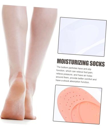 Beaupretty 4 Pairs Silicone Feet Moisturising Socks Non- Slip Silicone Socks Retention Socks Elastic Moisturizing Socks Heel Stretch Boat Socks Nursing Cover Anti-Crack Silica Gel L 19.5X9.5X1.5CM - Buy Online on GoSupps.com