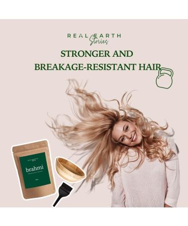 Real Earth Brahmi Powder | 100% Pure & Organic Bacopa Monnieri - Natural Hair & Skin Treatment | Vegan Ayurvedic | 250g - Buy Online on GoSupps.com