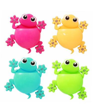 Aboofan Children toothpaste holder shower laying children bathroom decor toothbrush storage wall stand for toothpaste sweet toothbrush holder frog shaver holder suction cup storage storage