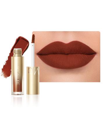 FOCALLURE Velvet Lip Lacquer Lightweight Matte Liquid Lipstick  Soft Matte Lip Cream  Lip Glaze  Long Lasting No Fading Non-stick Cup Lip Gloss P04