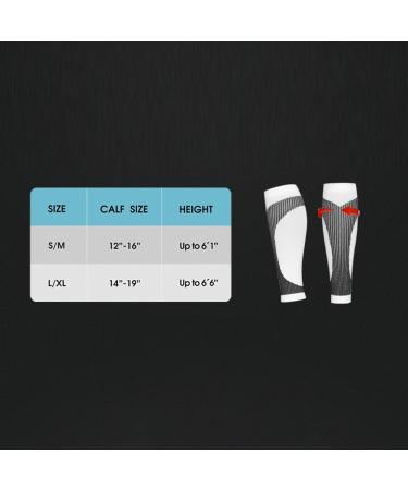 Buy Footless Compression Socks & Calf Sleeves for Running Cycling & Fitness - L/XL Black | Relief for Shin Splints & Varicose Veins - Buy Online on GoSupps.com