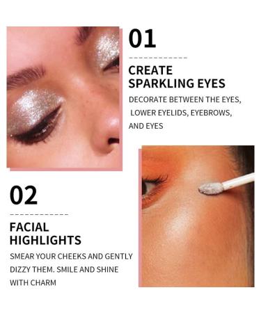 Buy Glitter Liquid Eyeshadow - Four-Color Pearlescent Sequins for Lasting Shine | International Shipping - Buy Online on GoSupps.com