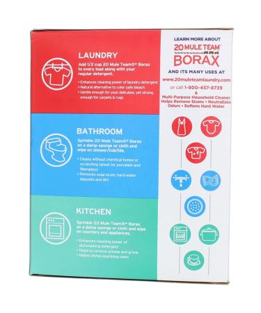 Buy 20 Mule-Team Borax Laundry Booster Powerful Eco-Friendly Cleaner for Fresh Laundry International Shipping Available - Buy Online on GoSupps.com