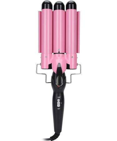 3 Barrel Curler 1.25'' Triple Pipe Hair Curling Iron - Adjustable Temperature Negative Ion Hair Care Non-Slip Handle - US Plug - Stylish Pink (28mm - Buy Online on GoSupps.com