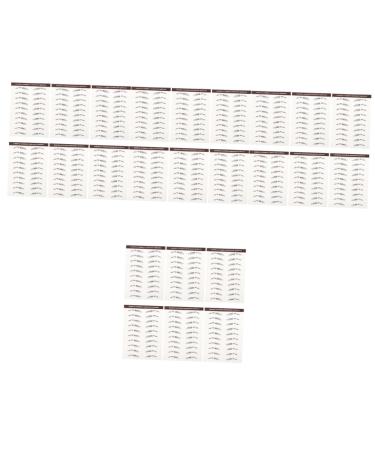MAGICLULU 24 Pcs Eyebrow Stickers Hair Eyebrow Black Makeup Transfer Stickers 3d Make up Water Transfer Paper