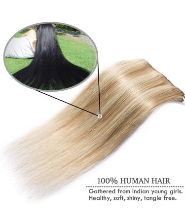 Elailite Clip-In Hair Extensions - 18 Clips Real Hair Balayage Set 20cm 45g #18/613 Ash Blond & Bleached Blonde - Buy Online on GoSupps.com