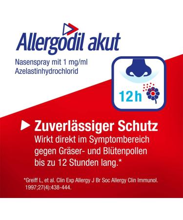 Allergodil Acute Nasal Spray - Azelastine for Hay Fever & Allergies 1 mg/1 ml 5 ml - Fast Relief - Buy Online on GoSupps.com