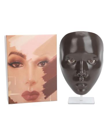 Full Face Makeup Practice Tool for Dark Skin | Reusable Silicone Makeup Practice Board for Cosmetics - Buy Online on GoSupps.com