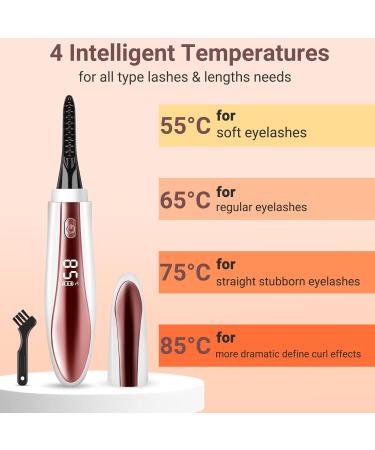 Buy Heated Eyelash Curler - Instant Lift & Curl 4 Heat Settings LED Display Rechargeable for All Eyelash Types - International Shipping - Buy Online on GoSupps.com