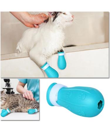 WOAILIANGEJINJIN 4 Pcs Cat Anti-Scratch Boots Adjustable Cat Paw Protector Foot Covers Cat Claw Protection Shoes for Home Bathing Shaving Cat Paw Protector - Buy Online on GoSupps.com