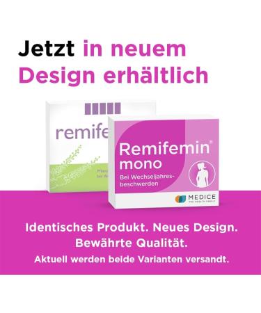 Remifemin Mono 60 Tablets - Hormone-Free Relief for Menopause Symptoms - 1 Pack of 60 Vegetable Capsules - International Shipping Available - Buy Online on GoSupps.com