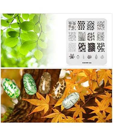 KADS Nail Art Stamping Plate - Plant Leaf Shape Pattern for Stunning Nail Designs | International Shipping Available - Buy Online on GoSupps.com