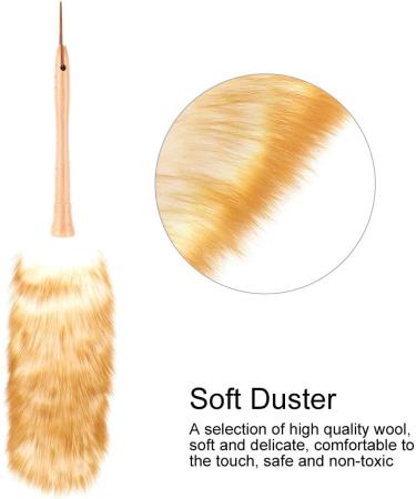 Feather Duster Household Cleaning Tool Soft Lambs Wool Duster Dust Cleaner No Electrostatic Duster - Buy Online on GoSupps.com