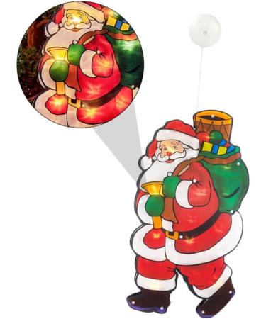 GANAZONO Santa Claus Figurine 1Pc Christmas Santa Claus Suction Cup Lamp Showcase LED Light Festival Supply Santa Claus Lamp - Buy Online on GoSupps.com