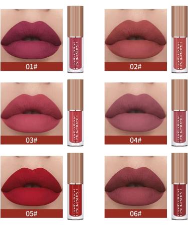 12 Colors Nude Liquid Lipstick Makeup Set - Long-Lasting, Waterproof, Non-Stick Cup - Velvet Matte - Gift Kit for Women - Set B - Buy Online on GoSupps.com