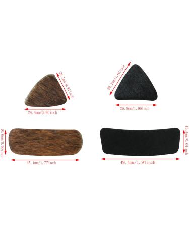 2 Pairs Archery Arrow Rest - Adhesive Backed Fur Pad for Longbow & Recurve Bow - Black/Brown - Outdoor Hunting Accessory - Buy Online on GoSupps.com