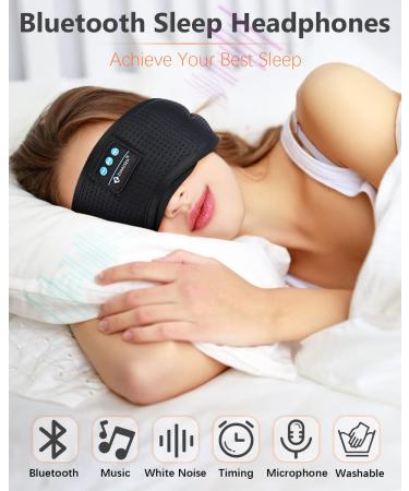 Bluetooth 5.2 Sleep Headphones with White Noise & 3D Breathable Eye Mask - Timer & Wireless, Perfect for Side Sleepers, Travel, Meditation - Cool Gadgets for Men and Women - Buy Online on GoSupps.com