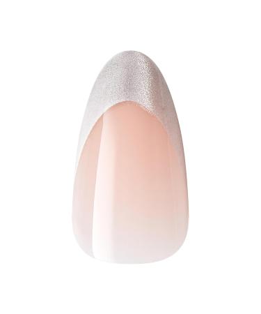 KISS Gel Fantasy Press-On Nails - Light Silver Almond Shape | Includes Nail Glue 28 Nails Manicure Stick & Mini File - Shop Internationally - Buy Online on GoSupps.com
