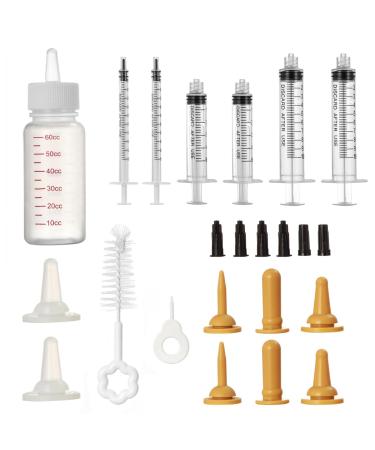 Vibury mini and nipple with syringes 23 pieces pet feeding silicone nipple with bottle and spraying for puppies dog cat or other pets