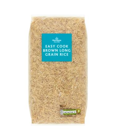 Morrisons Easy Cook Brown Long Grain Rice 1kg 1 kg (Pack of 1)
