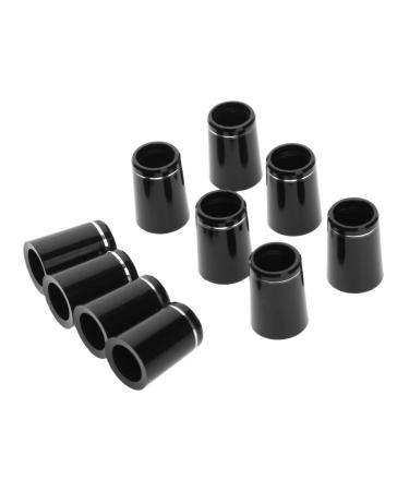 MUXSAM 10pcs Black Golf Tapered Ferrules Compatible for Irons Shaft Universal with Single Silver Ring .335