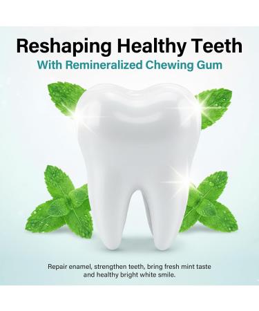 FlexBloom Remineralizing Gum with Non-Nano Hydroxyapatite & Xylitol | Sugar-Free Mint Chewing Gum for Teeth Remineralization & Fresh Breath 240 Pieces - Buy Online on GoSupps.com