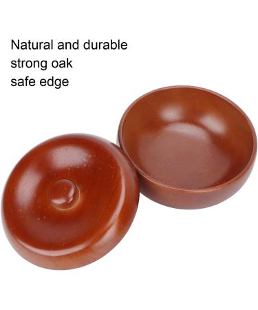 Plplaaoo Wooden Shaving Soap Bowl for Men - Artisan Shaving Shell with Lid | Premium Shaving Accessories for Soap & Cream - Buy Online on GoSupps.com