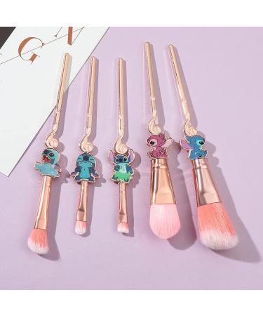 Interstellar Baby Makeup Brushes Set - 5Pcs Stitch Theme Brushes - Premium Synthetic Foundation & Eyeshadow Brush Set - Ideal Gift for Young Girls & Women - Pink - Buy Online on GoSupps.com