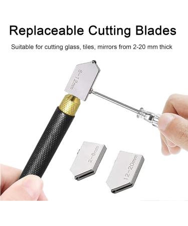 iJiZuo Glass Cutter Kit - Professional Pencil Style Oil Feed Tool for Glass, Tiles, Mirror & Mosaic - 2mm-20mm Cutting Head - Buy Online on GoSupps.com