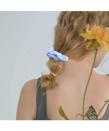 20Pcs AOPRIE Hair Scrunchies Set for Women and Girls - Elegant Stain & Chiffon Hair Accessories in Flower Pink, Blue, White Colors - Buy Online on GoSupps.com