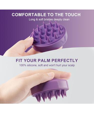 Gezimetie Root Comb Applicator Bottle with Scalp Massager Brush Comb 3PCS Hair Coloring Dye and Scalp Treatment Tools - Purple - Buy Online on GoSupps.com