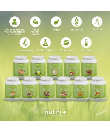 Nutri + Soy-Free Protein Powder - Vegan Pea Rice Cookie Dough 1kg | Gluten & Lactose-Free | Made in Germany | Plant-Based Protein - Buy Online on GoSupps.com