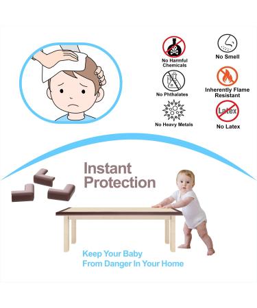 Baby Proof Edges & Corners Protector - Child Proofing Corner Edge Safety Gurards 18ft Edge + 8 Corners Kids Furniture Foam Cushion Bumpers Guard for Fireplace Table Cabinet ( Coffee Brown) Coffee Brown 9 Piece Set - Buy Online on GoSupps.com