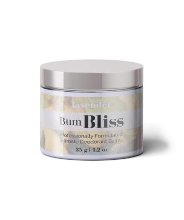 Bum Bliss Intimate Deodorant Balm -(Lavender) Odor Neutralizer for your Bum Privates & Armpits - No Peroxide No Rinse Gentle Leave-In Formula that Works Instantly - For Fans of Comfort