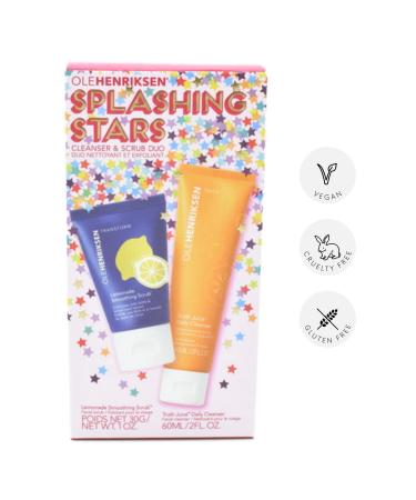Ole Henriksen Splashing Stars Cleanser & Scrub Duo - Lemonade Smoothing Scrub and Truth Juice Daily Cleanser - Travel-Friendly Exfoliating Set - 1 Ounce - Buy Online on GoSupps.com