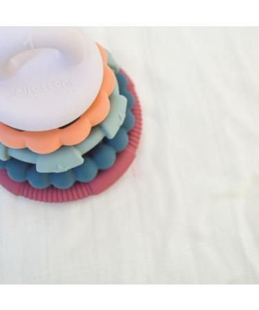 Jellystone Designs JSSTE Rainbow Teether & Baby Stacker Toy - Safe Teething for Boys & Girls from Birth - International Shipping - Buy Online on GoSupps.com