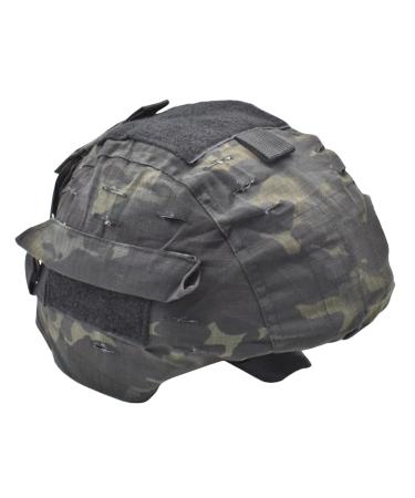 JFFCESTORE Tactical Helmet Cover for MICH/ACH Helmets Multicam Camouflage Black MC