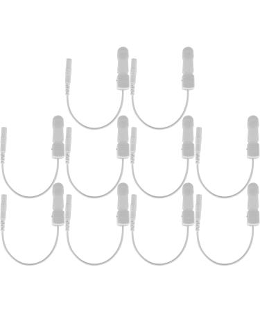 10-Piece TENS Ear Clip Set for Vagus Nerve Stimulation | 2.0 mm Electrode Cables for Digital TENS Massage Devices - International Shipping Available - Buy Online on GoSupps.com