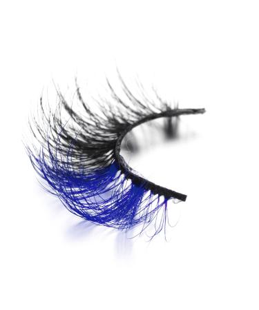 Gootrades 5 Pairs 3D Colored False Eyelashes Pack - Fluffy Faux Mink Color Eye Lashes Strip for Daily Christmas Cosplay - Red/Pink/Blue/Green/Purple Two-Toned Fake Lashes - Buy Online on GoSupps.com