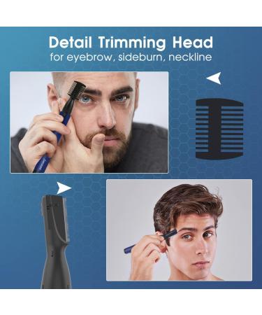 Upgraded Eyebrow Trimmer - Precision Facial Hair Trimmer for Men | Painless Electric Razor with Comb for Peach-Fuzz | Battery-Operated  - Buy Online on GoSupps.com