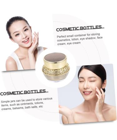 Didiseaon Cream Bottle Small Beard Comb Empty Sample Jar Empty Face Cream Container Plastic Vials Refillable Face Cream Container Clear Container with Lid Pot Jar Dispenser Pp Glass Travel 6X5.5X5.5CM Golden - Buy Online on GoSupps.com