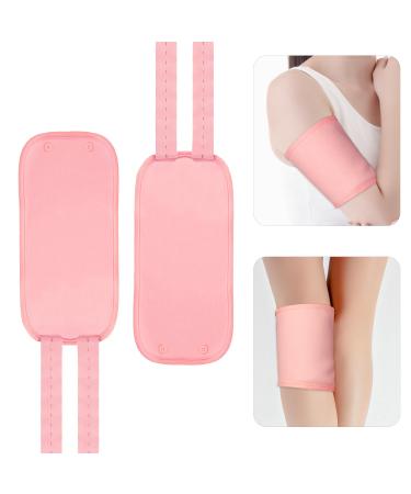 2 pieces of castor oil packs for knees reusable castor oil pack made of organic cotton with adjustable rubber band Castor oil pack wrap for Wade Knee (pink)