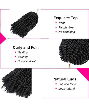 Spring Twist Hair Extensions for Black Women - I & K Synthetic Passion Twist Crochet Braiding Hair - 6 Packs 20.3 cm #1B - Buy Online on GoSupps.com