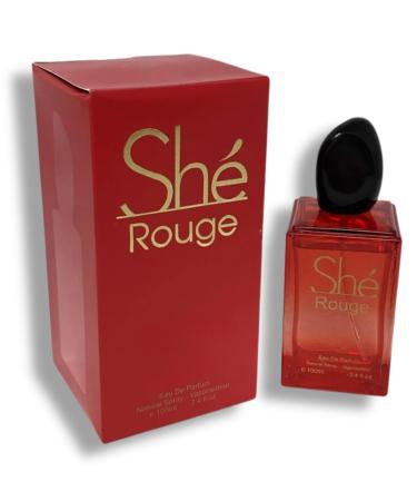 She Rouge Eau De Parfum 3.4 fL oz. Floral Fruity fragrance for women.
