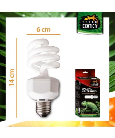 Terra Exotica Compact Daylight 2.0 UVB Lamp - 23W Energy-Saving Terrarium Light | UVB 2.0 5.0 8.0 & 10.0 Options Available - Buy Online on GoSupps.com