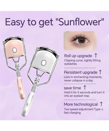Tumuued USB Charging Model Electric Eyelash Curler Fast Heating Portable Eye Lash Perm Lasting Curling Thermal Eyelash Clip A White - Buy Online on GoSupps.com